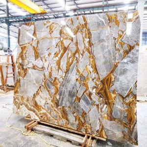 Itaalia Golden Leaf marmorist plaat