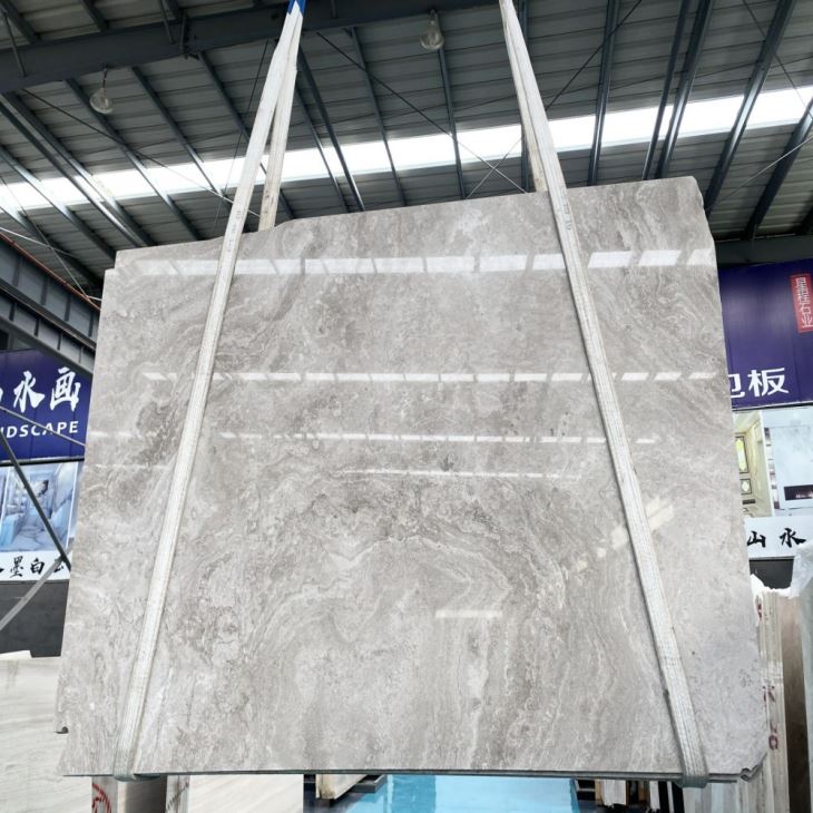 White Wooden Marble Slab