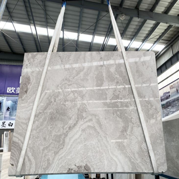 White Wooden Marble Slab