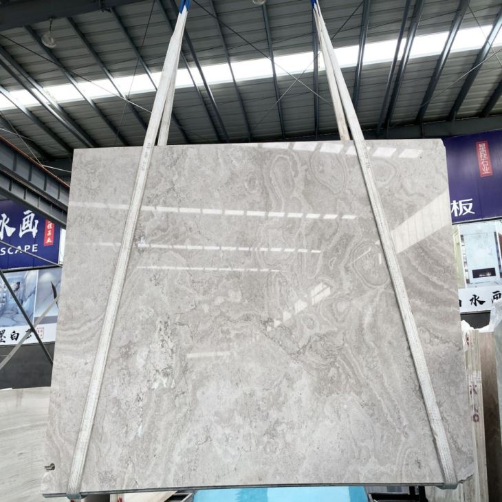 White Wooden Marble Slab
