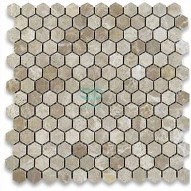 Kerged Emperadori marmorist kuusnurksed mosaiikplaadid