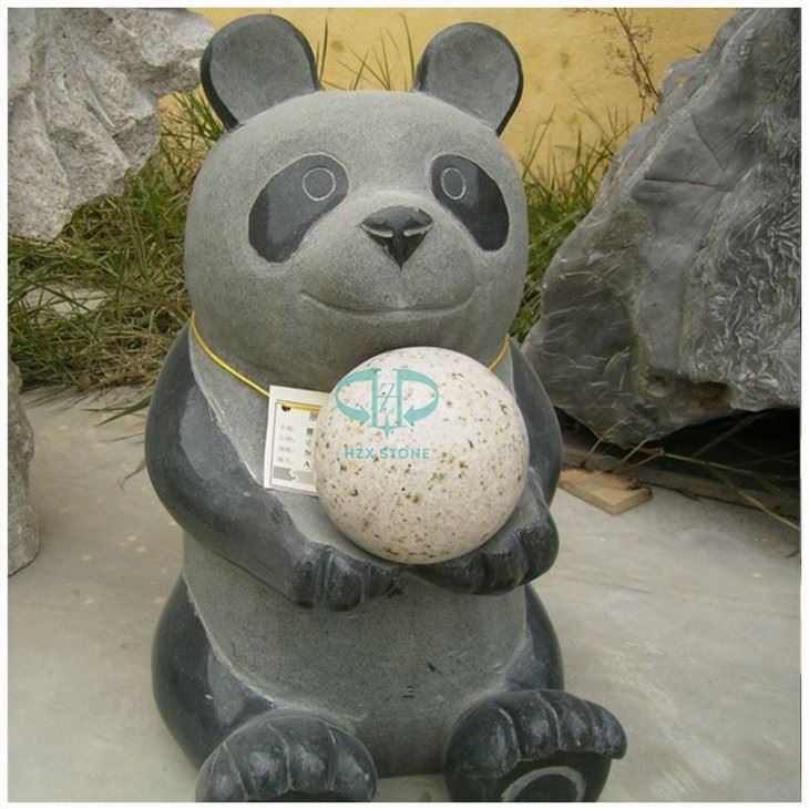 Black Grantie Garden Cute Pig Statues