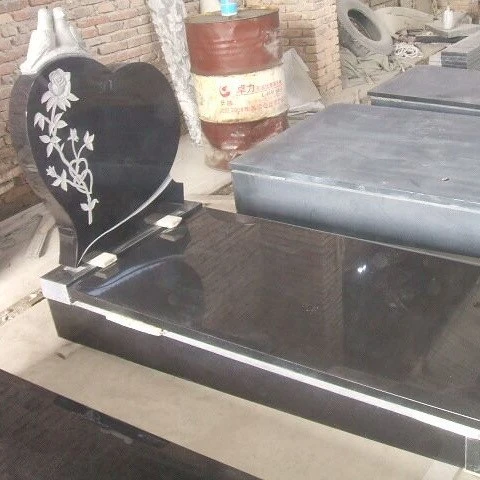 Black Granite Tombstone Gravestone